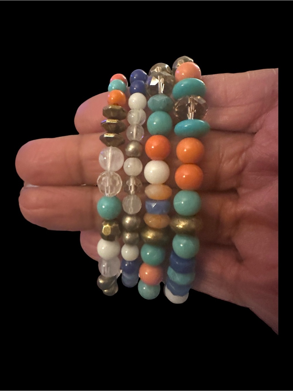 Colorful Stretch Bracelet Stack - Multicolor - Picture 3 of 4